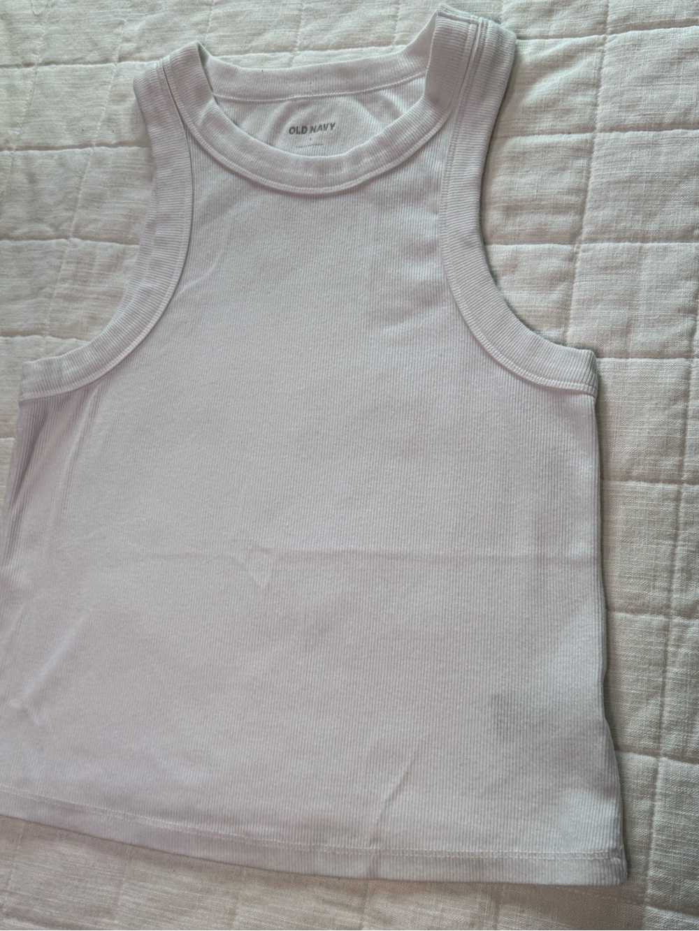 Old Navy White Ribbed Tank